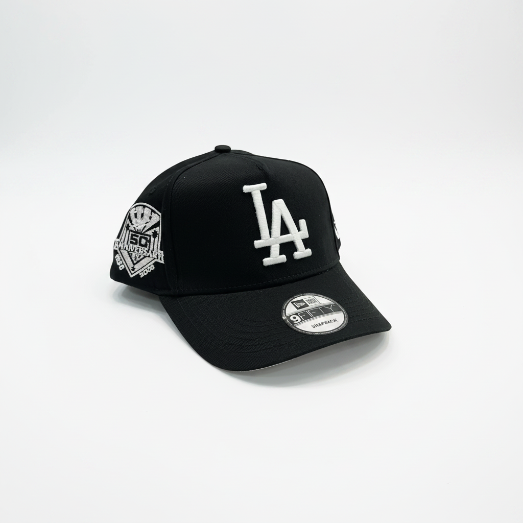 Black LA Dodgers 50th Anniversary Snapback Cap – New Era 9Fifty