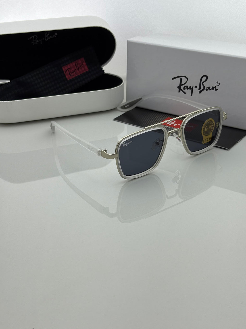 White Metal Frame Sunglasses | UV Protection