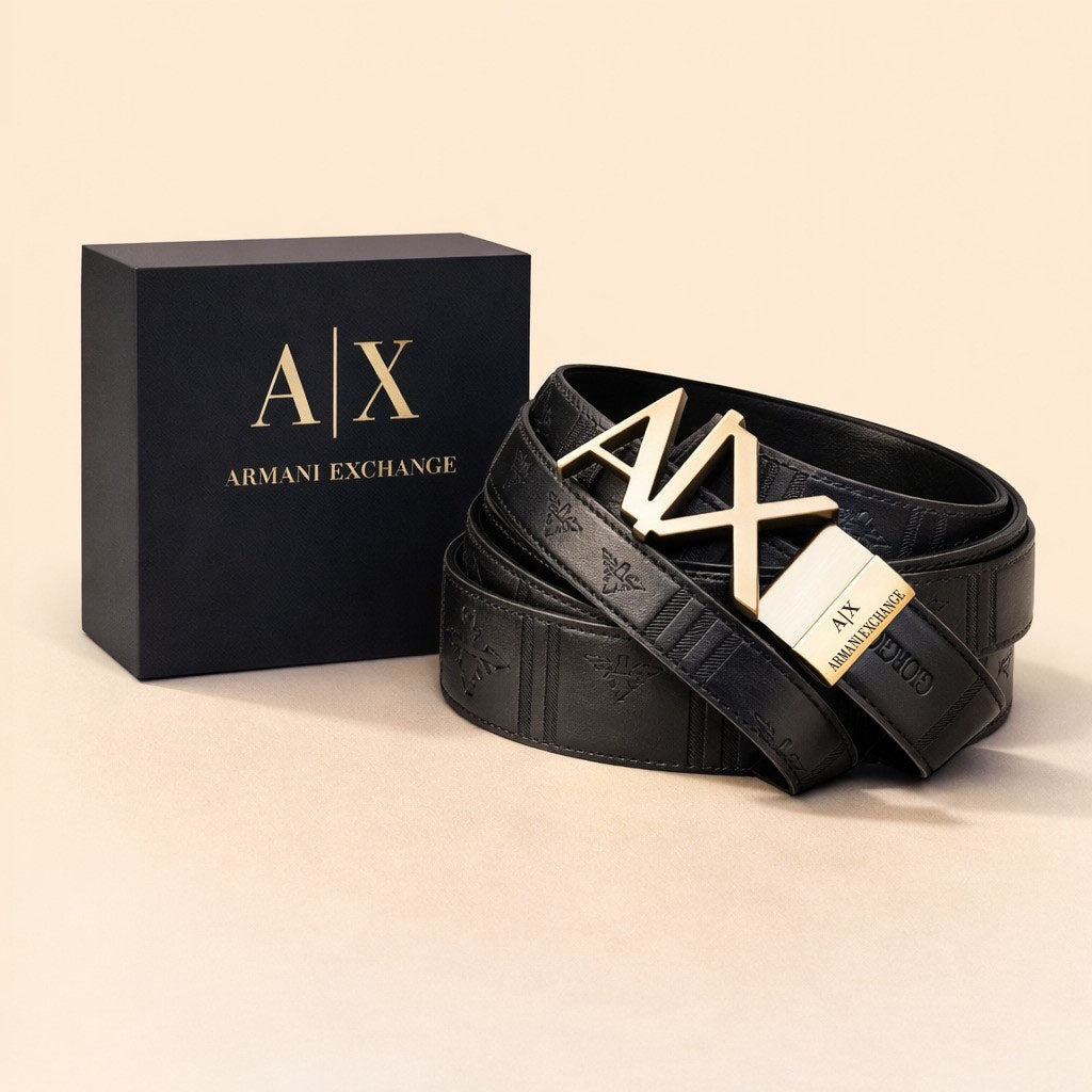 Armani Exchange Silver Belt - Premium Designer Accessory
