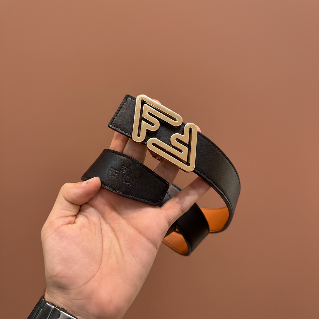 Belt Same Texture Dark Peach