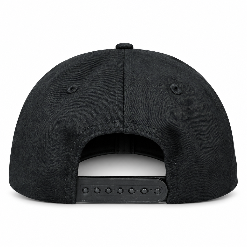 Cap back view, white studio background