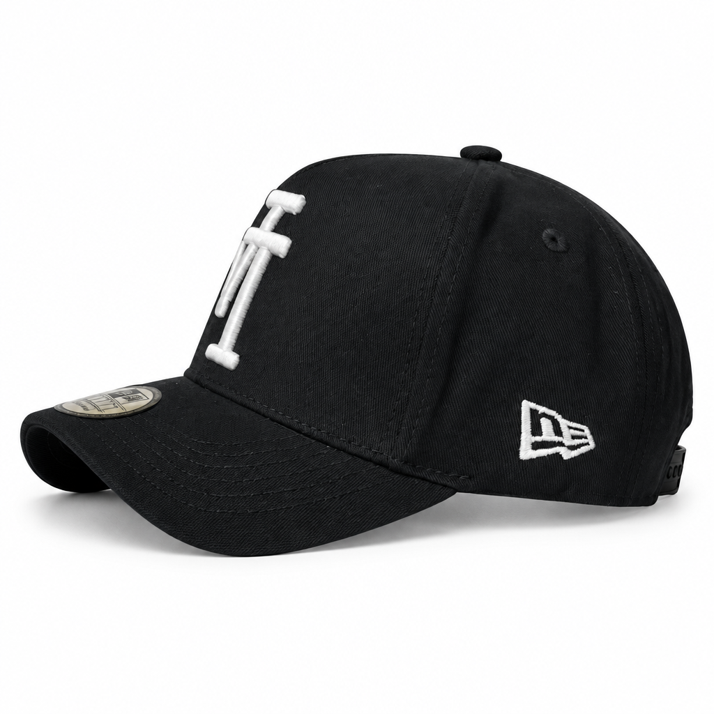 Cap side view, white studio background