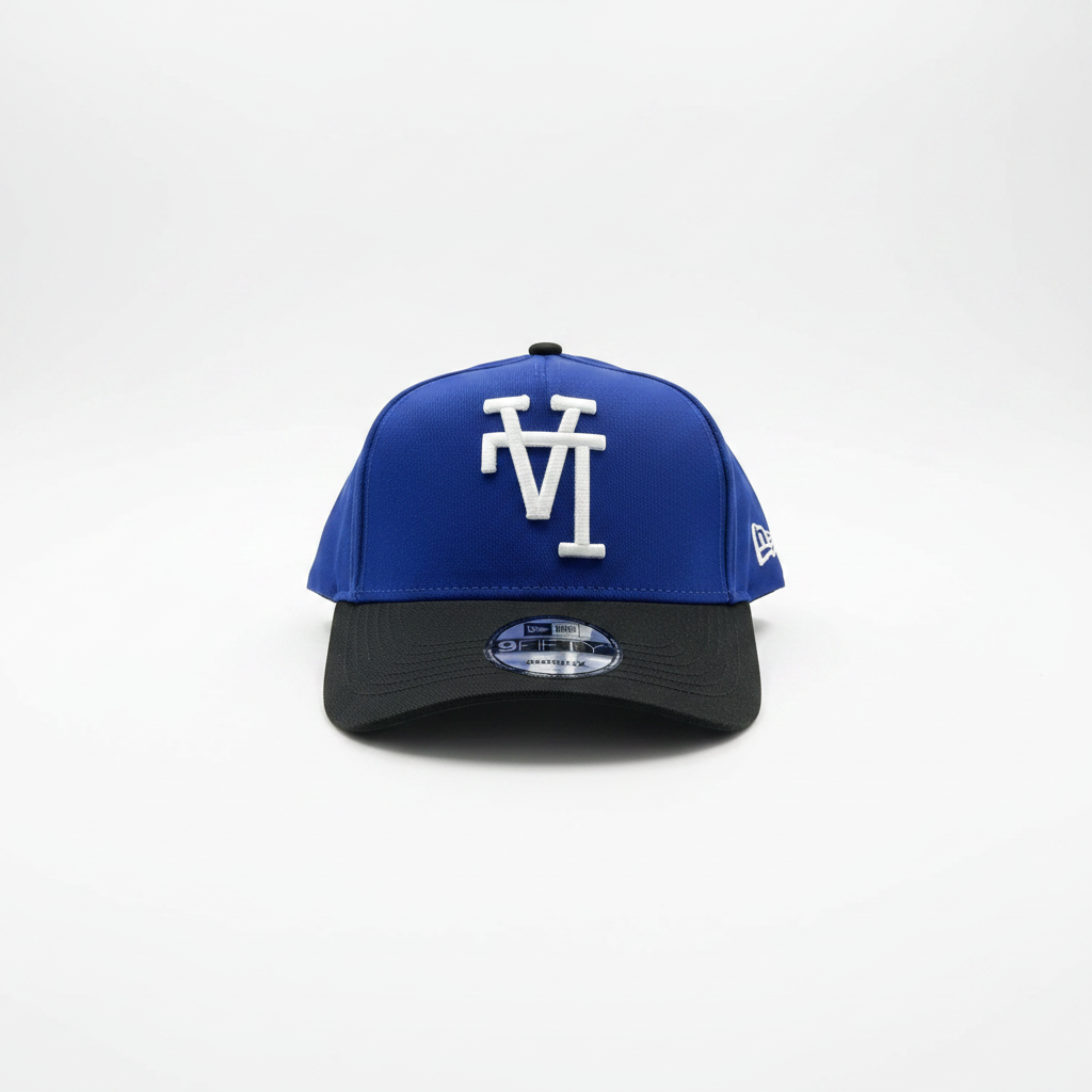 Blue & Black Two-Tone Monogram Snapback Cap – New Era 9Fifty