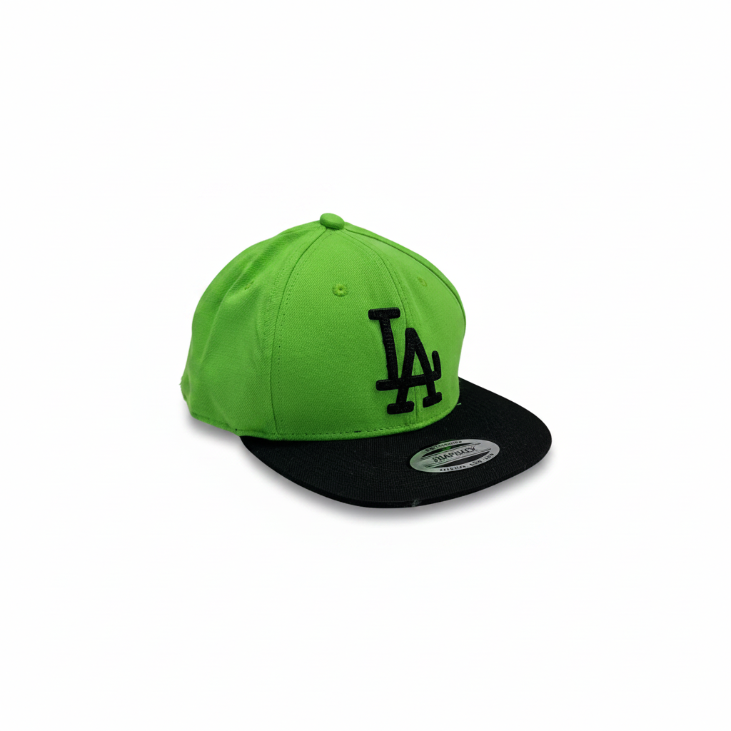 Green LA Cap - White BG