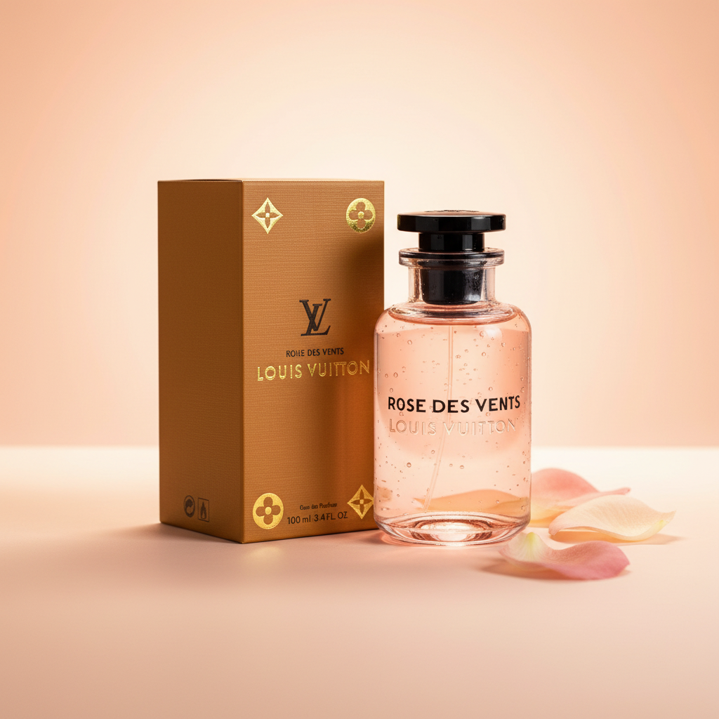 Rose Des Vents perfume bottle with luxury box