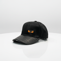 Fendi Black Monogram Cap - Side Angle White Background