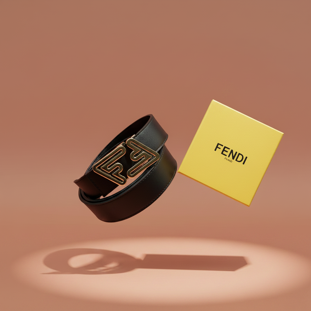 Fendi Gold Premium Belt - Studio Shot