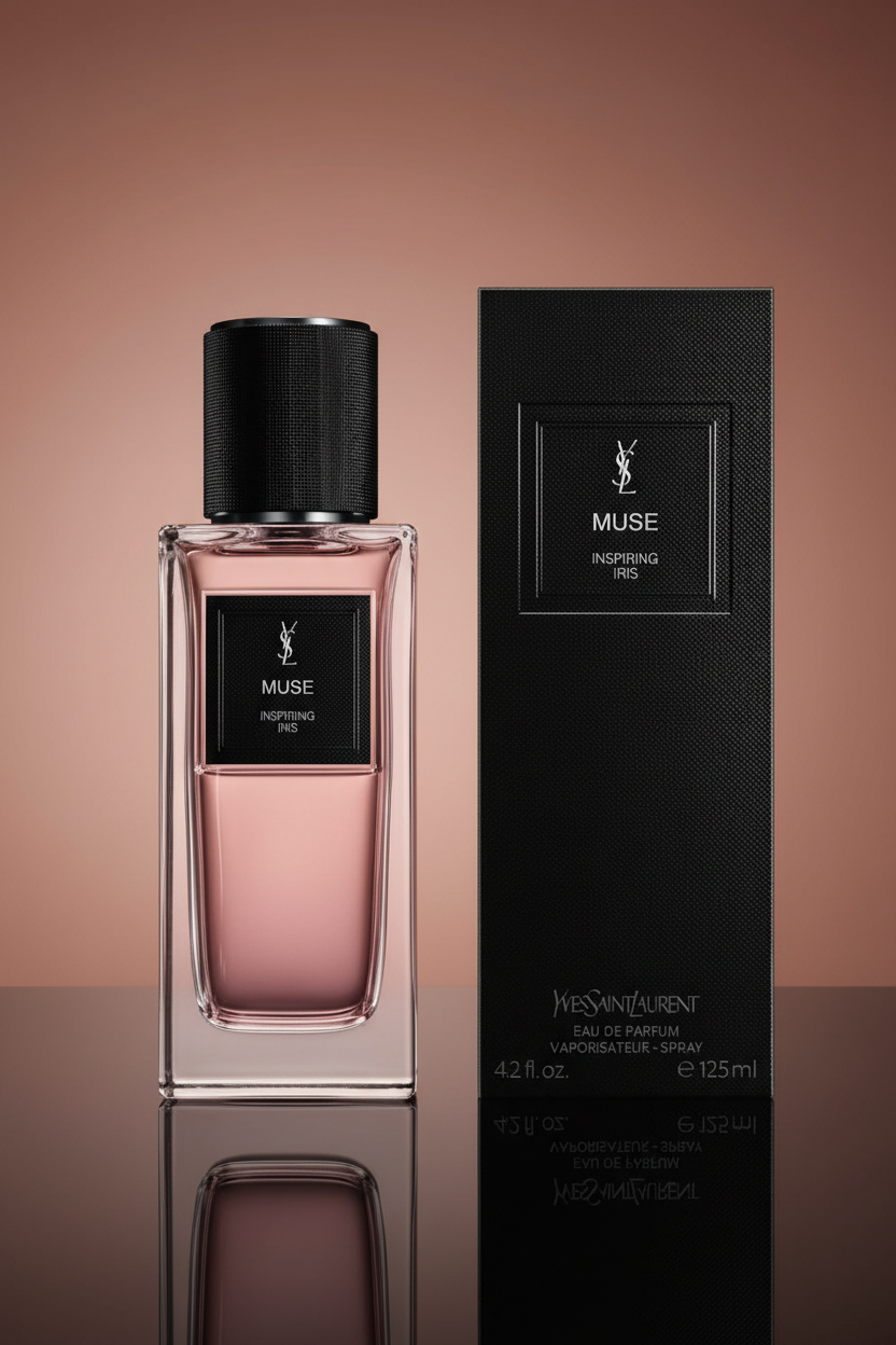 YSL MUSE Inspiring Iris Perfume - Elegant Product Photography