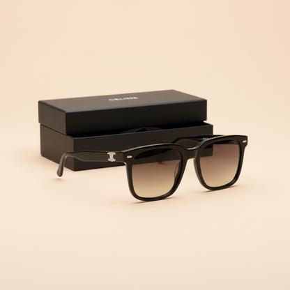 Celine Black Square Sunglasses - Hero Image with Box