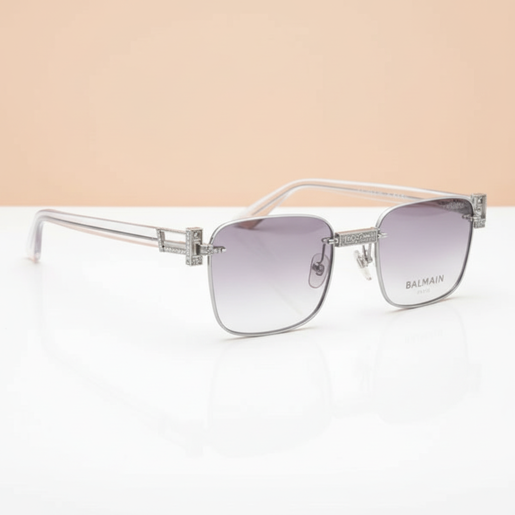 Balmain Transparent Sunglasses - Three-Quarter Angle