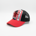 Chicago Bulls Windy City Striped Trucker Cap - Side Angle White Background