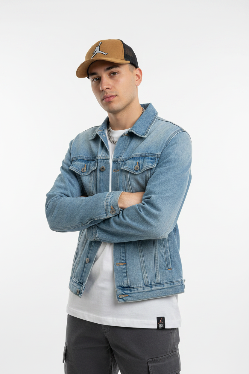 Jordan Jumpman Tailwind Trucker Cap - male model half body