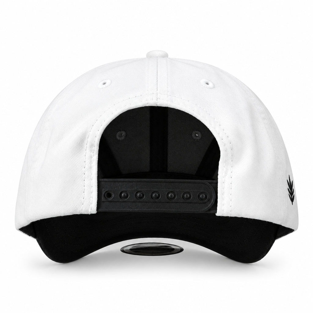 Back closure of rose snapback cap