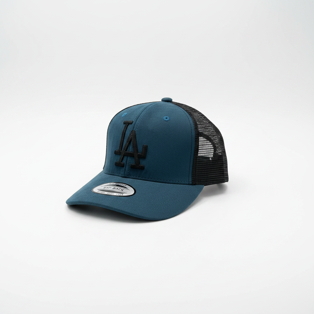 LA Blue Suede Cap - 3/4 Angle