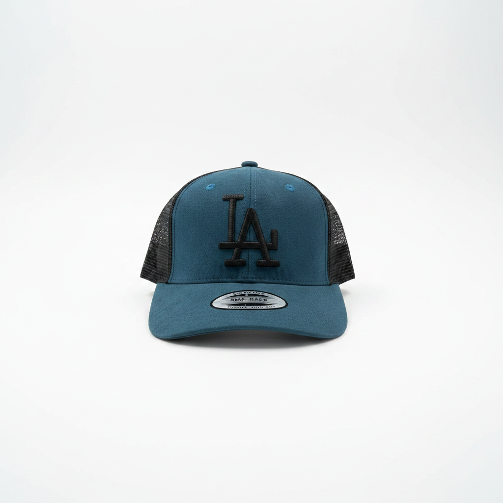 LA Blue Suede Cap - Front Studio
