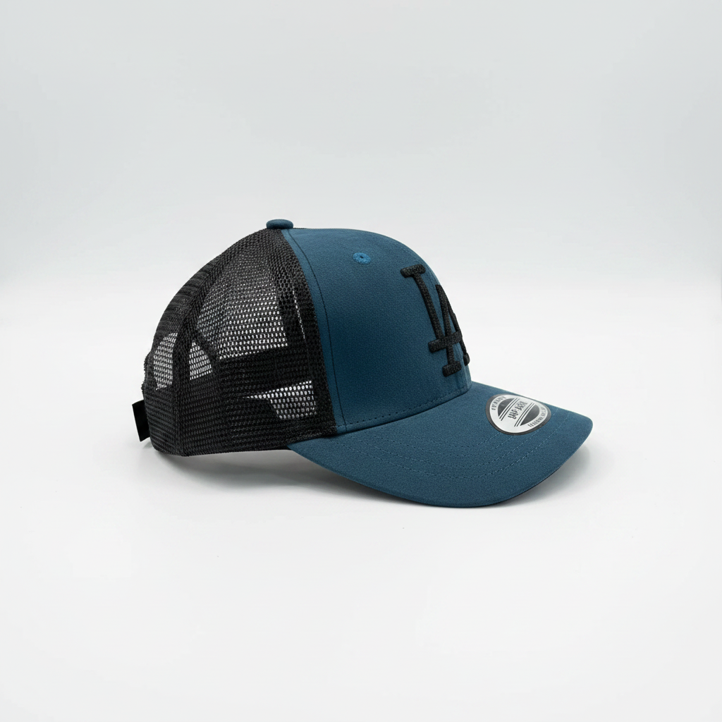 LA Blue Suede Cap - Side Studio