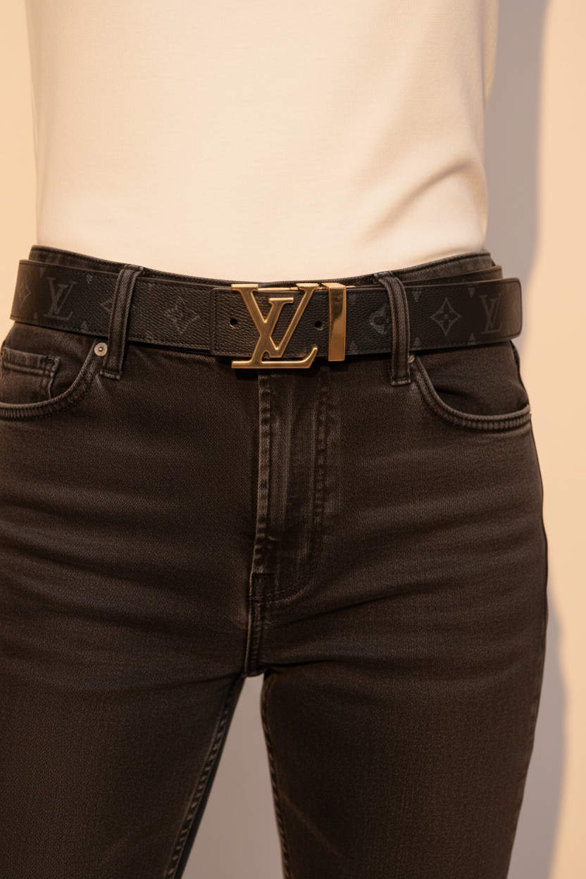 LV Textured Belt Lifestyle