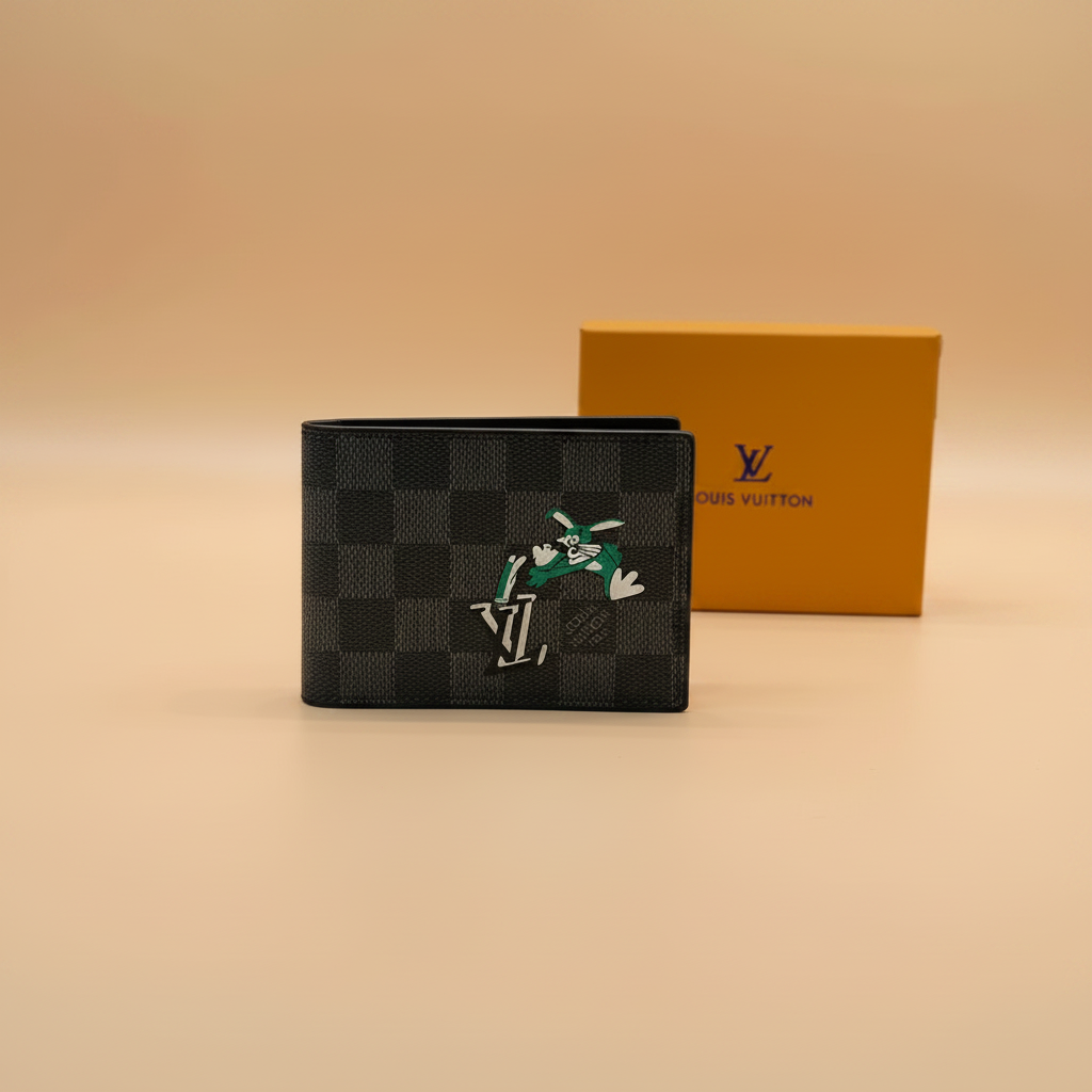 LV Wallet 1:1 Peach Background