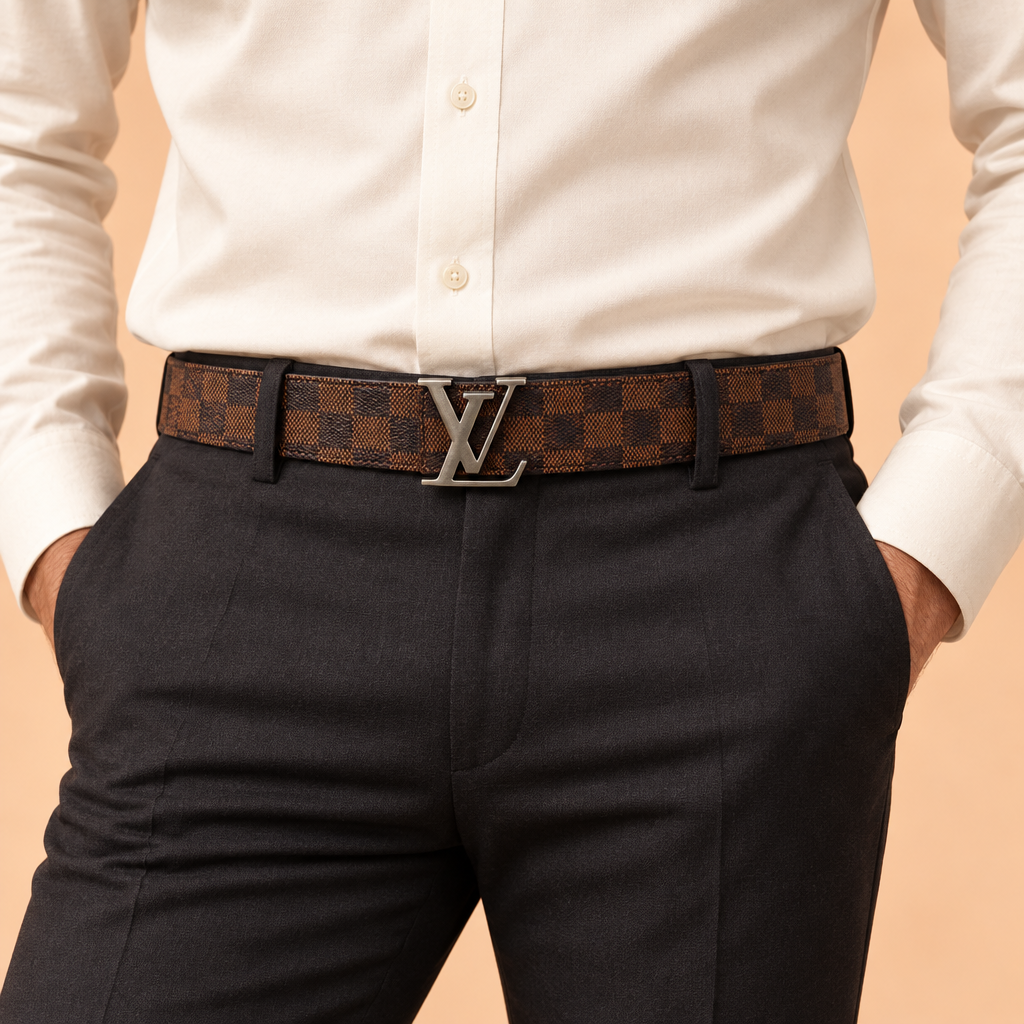 Male model wearing the belt