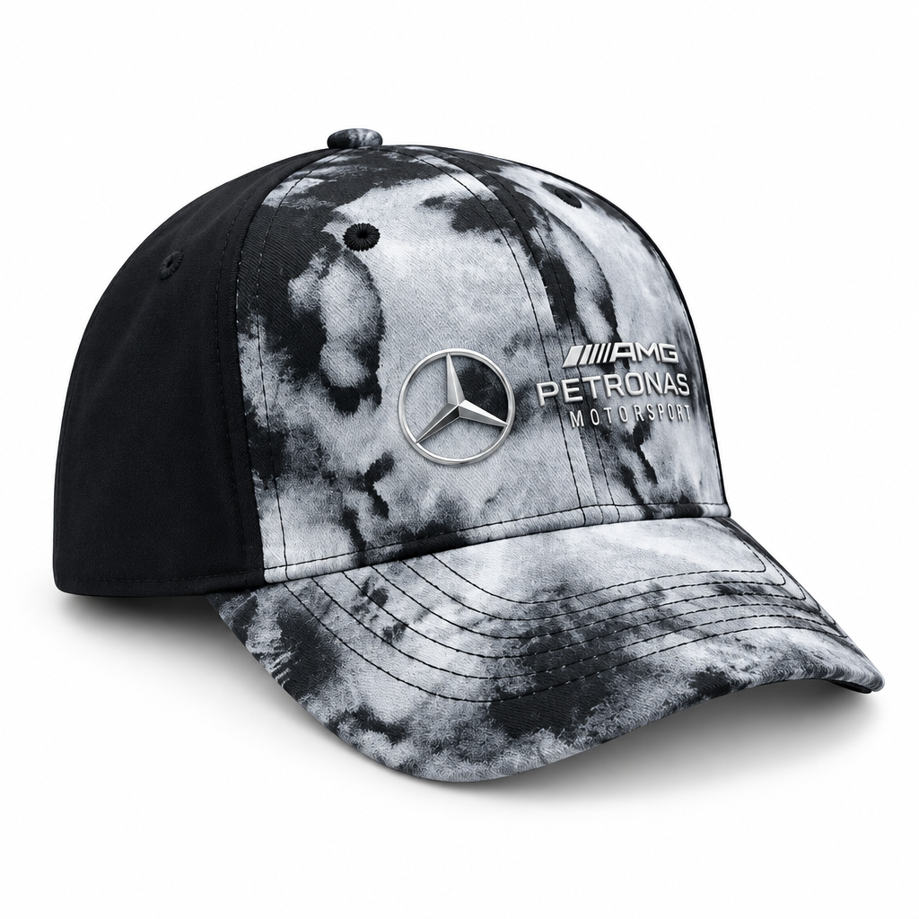 Marbled cap featured white studio image