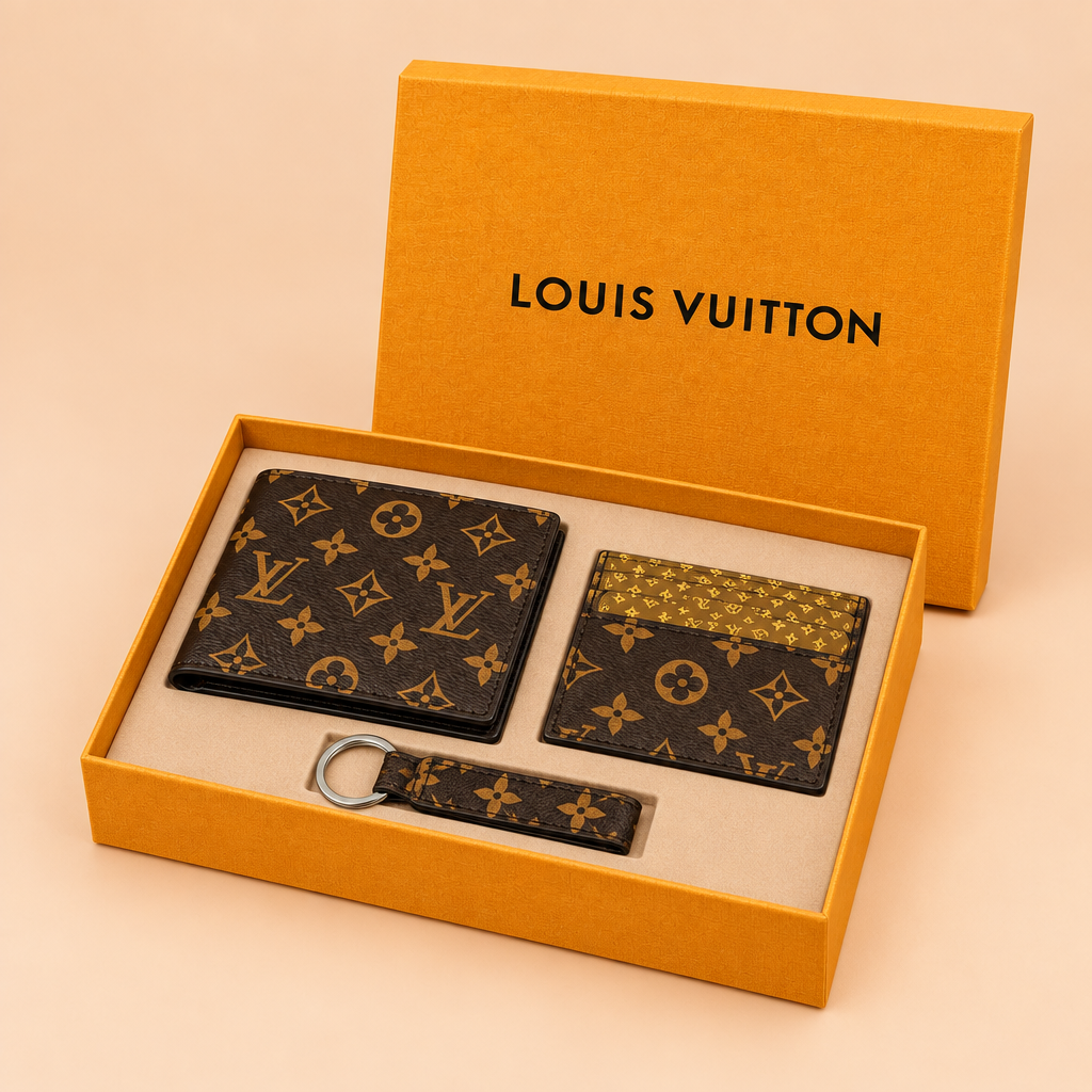 Naam ke saath box mein wallet set