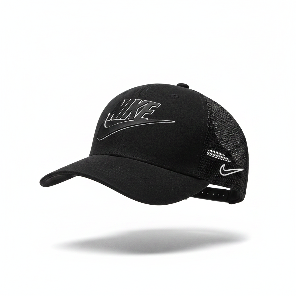 Nike Black Suede Cap - 3/4