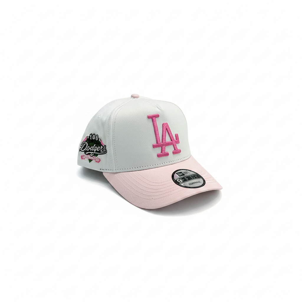 Pink LA Cap – White Studio Background 1:1