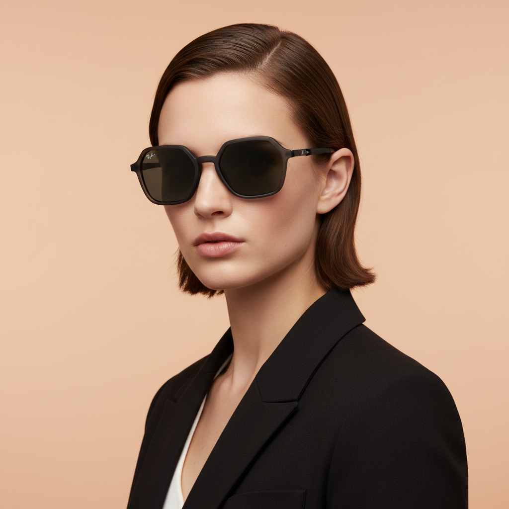Unisex Model - Matte Black Sunglasses